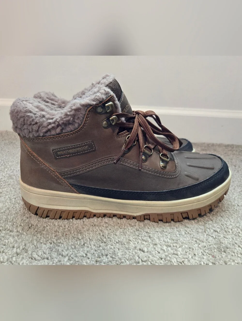 Men's Weatherproof Slope Sneaker Boots - Brown - Size 9